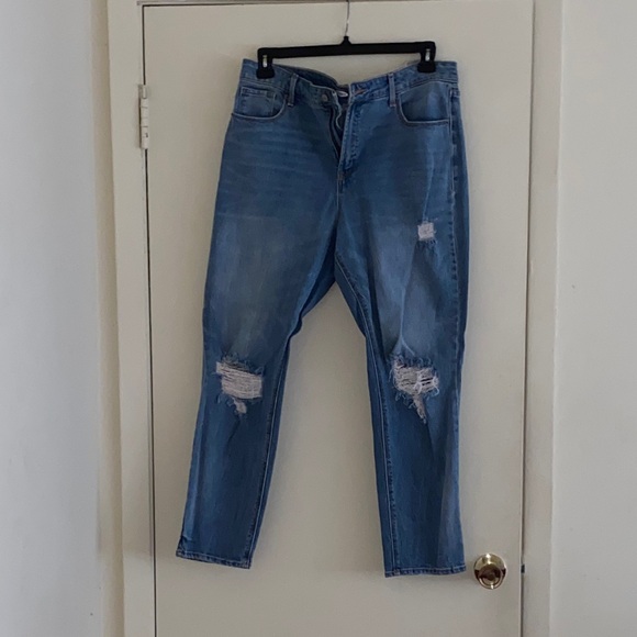 Old Navy Denim - Old Navy Blue Distressed Boyfriend Jeans